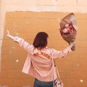 Ban.do Pink "Be Nice" Chore Coat